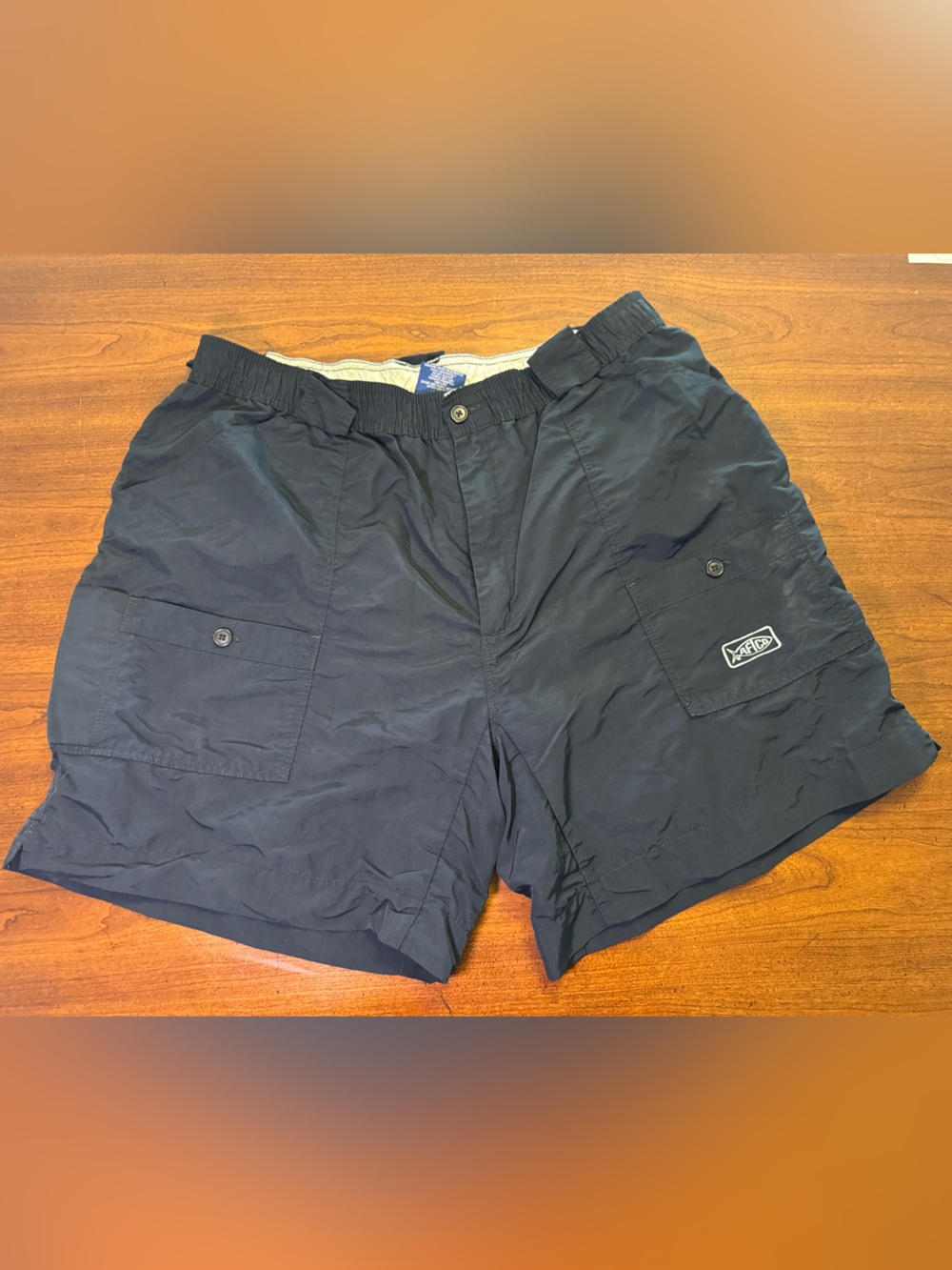 Aftco Original Fishing Shorts Men Size 40 Black Supplex Nylon